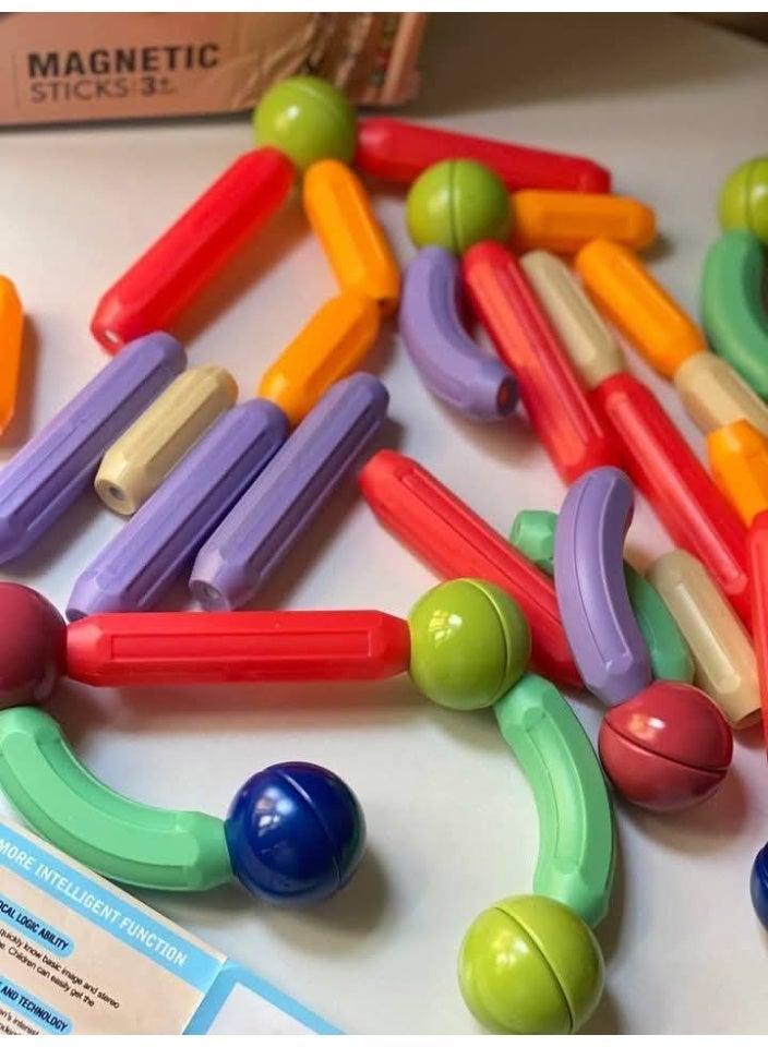 Magnetic Stick and Ball Building Blocks – 25 Pieces - Image 2